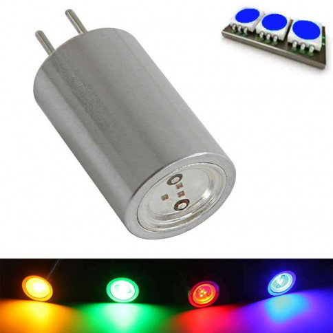 Ampoule LED à culot G4 couleur d'éclairage bleu - 12 volts  avec une LED COB de 1 watts