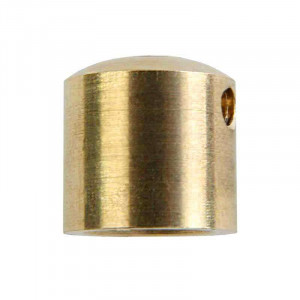 M10 cylindrical brass cable clamp, diameter 15mm, with M4 locking screw