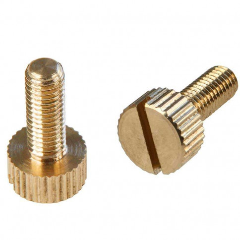 M5 brass screw with knurled head, thread length 14mm