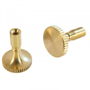 M3 brass screw with knurled head, thread length 16mm