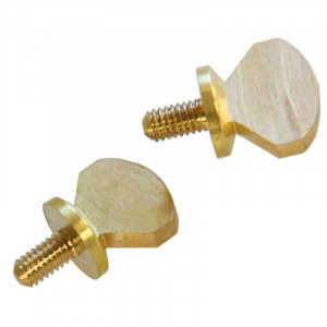 M4 brass screw with butterfly head, thread length 4mm