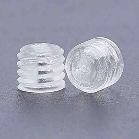 Vis en plastique transparent M4 sans tête longueur 4mm