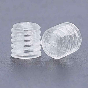 M4 transparent plastic screw, headless, length 6mm