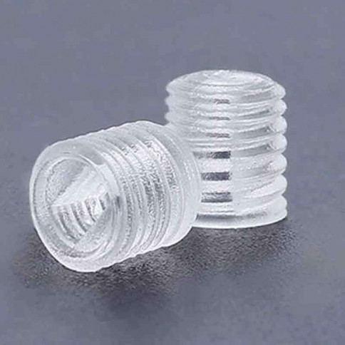 Vis en plastique transparent M5 sans tête longueur 8mm vendu en lot de 10, 100 ou 1000 pièces