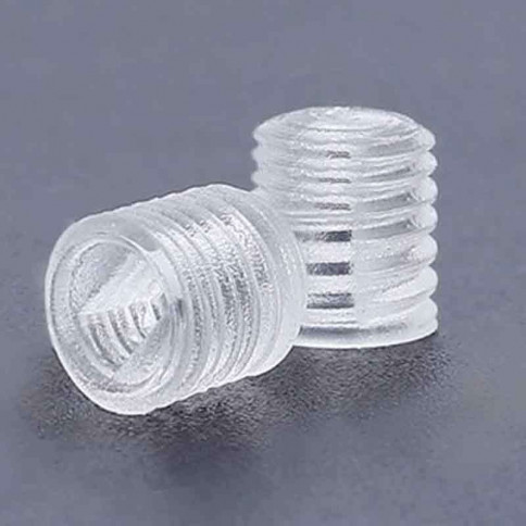 Vis en plastique transparent M5 sans tête longueur 8mm vendu en lot de 10,  100 ou 1000 pièces