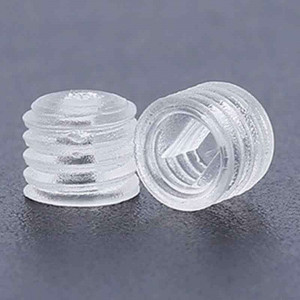 M6 transparent plastic screw, headless, length 6mm