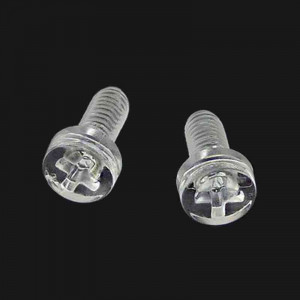 M4 transparent plastic screw with cylindrical head, length 10mm