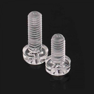 M6 transparent plastic screw, cylindrical head, length 10mm