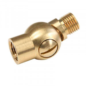 Balmont brass ball joint, a joint for M10 threaded tube with 1mm pitch