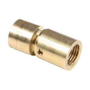 Brass sleeve Tabucchi brass ball joint, one joint for M10 threaded tube with 1mm pitch