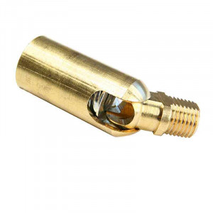 Manchon en laiton Rotule laiton Carducci, une articulation pour tube fileté M10 au pas de 1mm