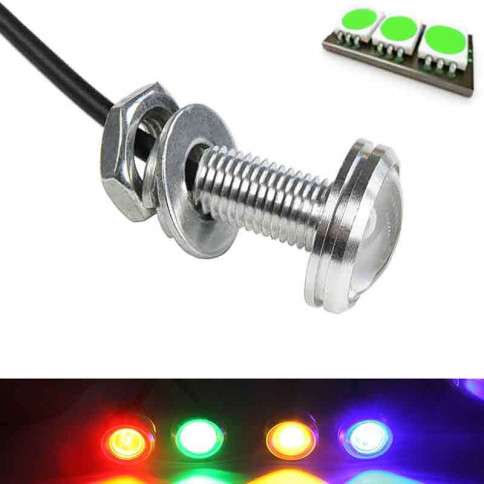 Mini lampe spot LED couleur vert en 12 volts