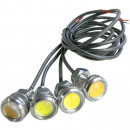 Mini lampe spot LED en 12 volts de 2 watts sur manchon fileté M10  avec lentille sphèrique 