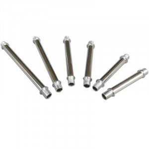 M10 threaded chrome-plated steel tube with double flanged collar