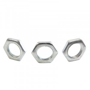 Low zinc-plated nut for M16 tube, 1.5 mm pitch, 4 mm thick