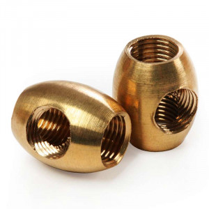 M10 brass triple outlet olive nut sleeve