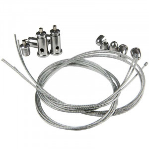 Kit of four stainless steel cables for LED panel