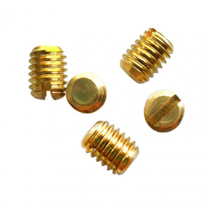 M3 brass screw with knurled head, thread length 9mm