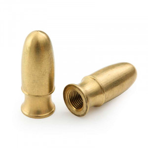 M10 threaded brass point, ogive shape, 16mm diameter