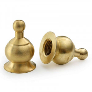 M10 threaded brass ball point, diameter 17mm