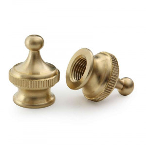 20mm diameter M10 threaded ball knurled brass light point