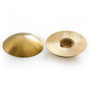 Decorative hemispherical brass stopper, diameter 28mm