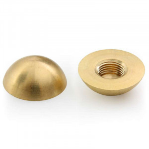 Decorative hemispherical brass stopper diameter 23mm
