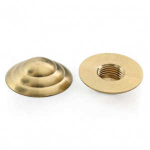 Bouchon en laiton hémisphèrique annelé en diamètre 24mm