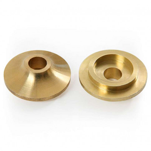 38mm diameter brass stopper with 10.5mm Ø hole