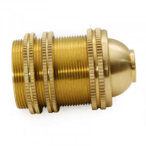 E27 Niels double-ring brass lampholder