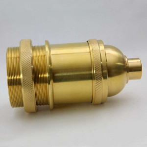 Tethys socket in solid brass with E27 base