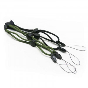 Hand strap with adjustment button and buckle cord - black or khaki colour