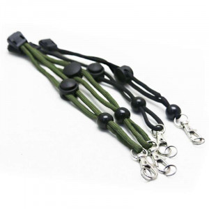 Brown or khaki strap with snap hook