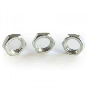low zinc-plated nut for M12 tube, 1mm pitch, 5mm thick