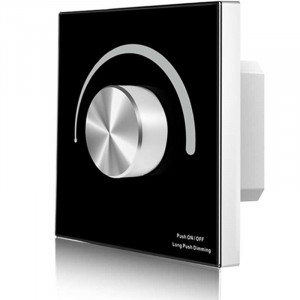 Mi-light S1-K LED wall dimmer for 2.4G RF remote control - Smartphone app or rotary knob - colour black