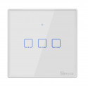 Sonoff programmable 3-button touch wall switch with WiFi Smartphone or tablet control - colour white