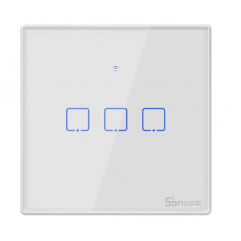 Bouton interupteur tactile 3 boutons Sonoff  programmable avec contôle Wifi Smart phone ou tablette 