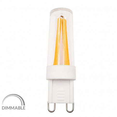 Ampoule LED G9 équipée de quatre filaments LED - dimmable 4 watts en 230 Volts - couleur de 6000 à 1800 kelvin