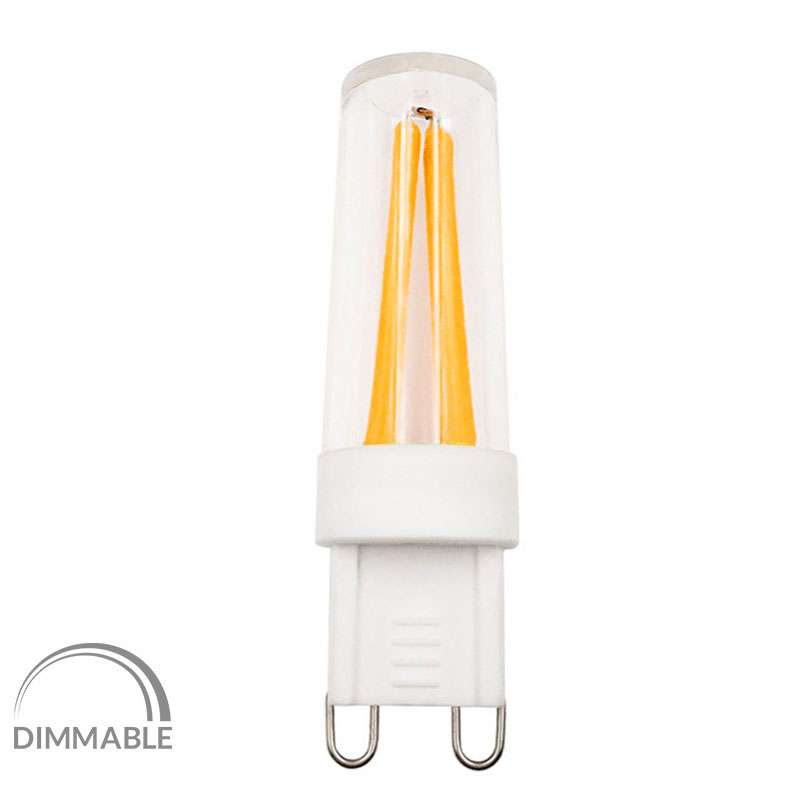 Ampoule LED G9 équipée de quatre filaments LED dimmable 4 watts en