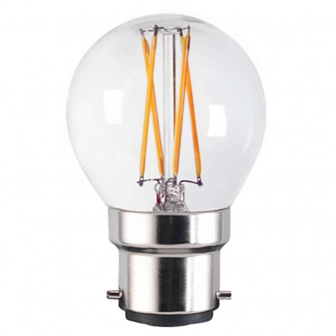 Ampoule LED G45 4W culot B22 filament dimmable globe polyét