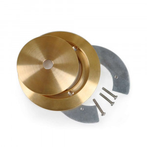 Brass ring fixing kit for luminaire glassware