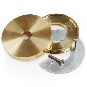 Straight-edged brass ring kit - fixing for luminaire glassware