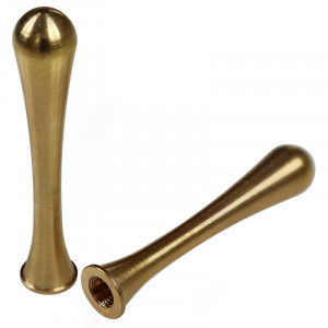 16mm diameter M10 threaded teardrop-shaped brass light fitting tip