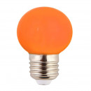 G45 spherical LED bulb with E27 base, orange light colour