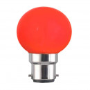 Ampoule sphérique G45 culot B22 couleur rouge 230 volts 