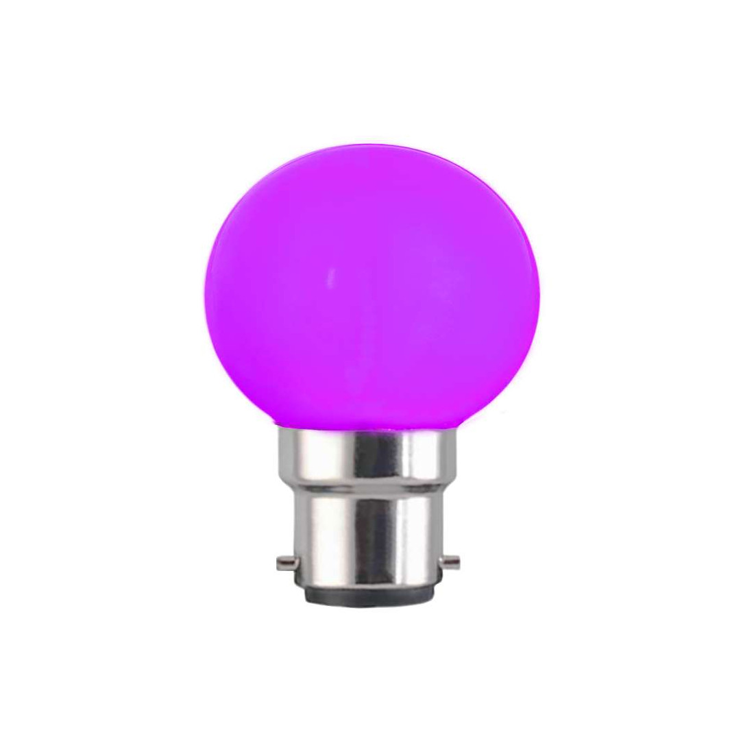 Ampoule LED sphérique G45 culot B22 éclairage violet 230 vol