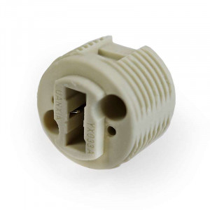 Porcelain base for G9 lamp without ring-threaded cables