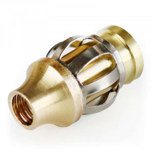 Machined solid brass D11 socket for G4 lamp - M6 threaded