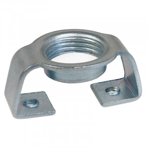 M12 threaded curved bridge in galvanised steel for porcelain lamp bases