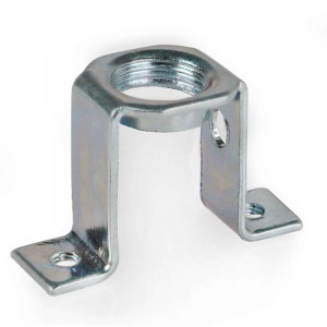 Straight bridge in galvanised steel with M10 thread, 20 mm high